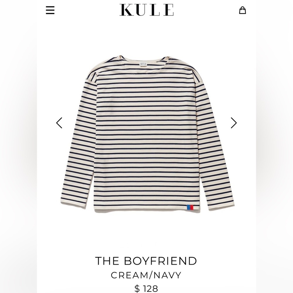 KULE “The Boyfriend” Boatneck Cotton Top (Thick Material)
